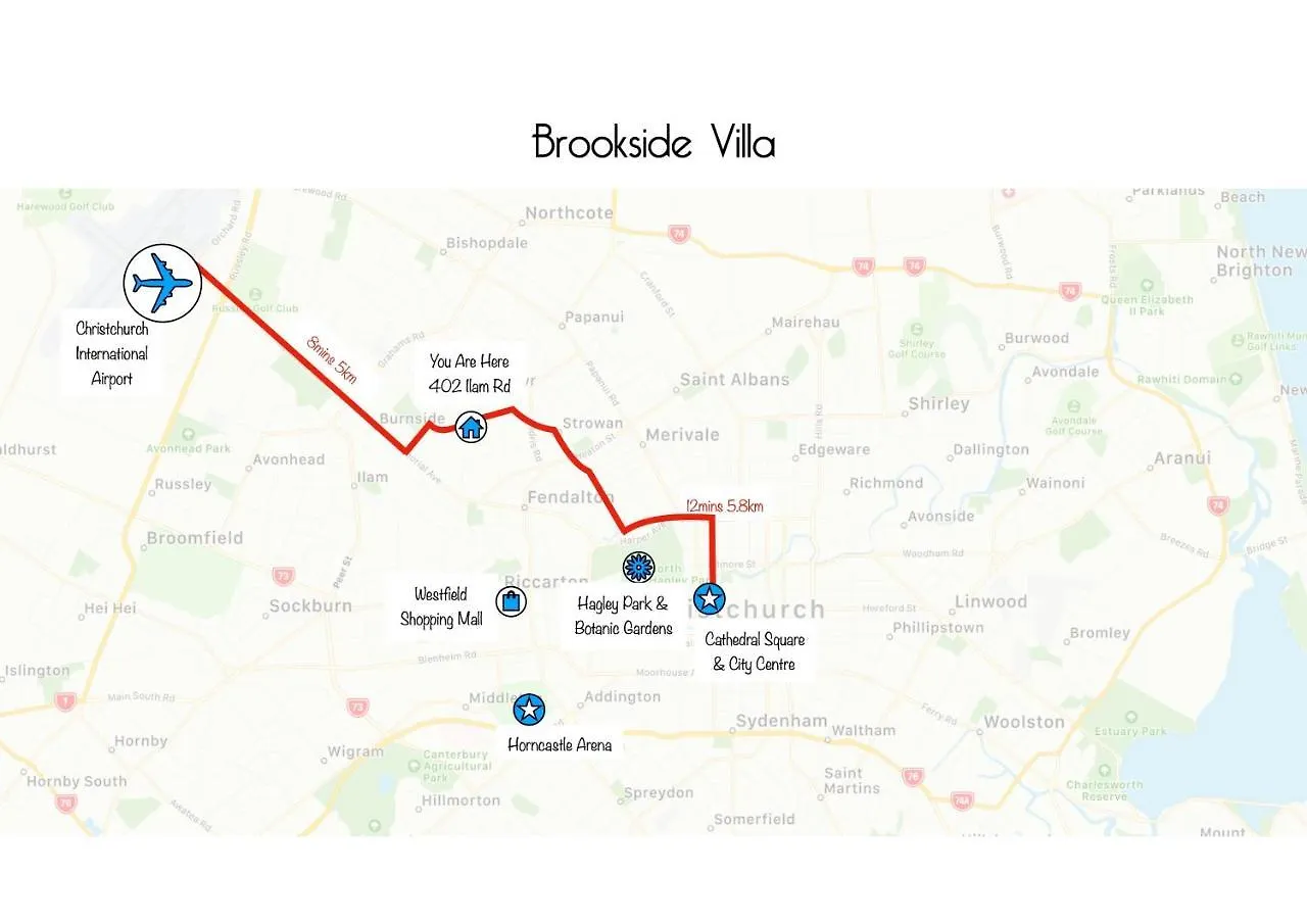 Brookside Villa - Christchurch Holiday Homes Νέα Ζηλανδία